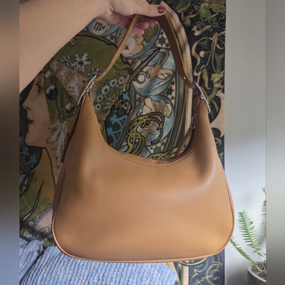 Vintage Coach Camel Colored Leather Legacy West Zoe Hobo Shoulder Bag - Picture 2 of 10